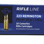 Prvi PPU 223 Rem Ammunition Standard Rifle PP223F1 55 Grain Full Metal Jacket 20 Rounds