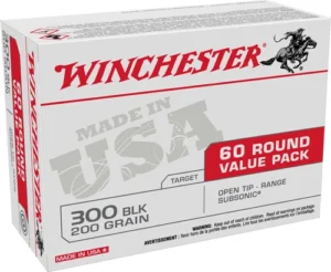 WINCHESTER 300 BLK USA TARGET OPEN TIP 200 GR VALUE PACK 60 RD/BX 4 BX/CS