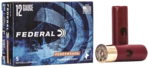 FEDERAL 12GA 3" MAG. 15 PELLETS-00 BUCK 5 RD/BX 50 BX/CS